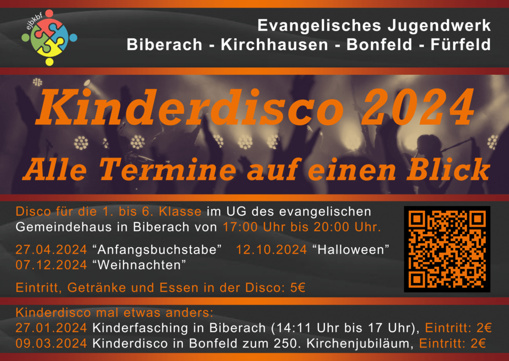 Jahrestermine 2024 ejbkbf Kinderdisco